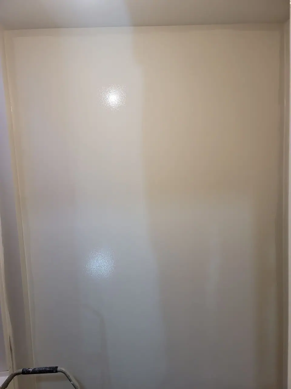 Bathroom rebuild with a skylight well and wood vanity, photo 11 of 11
