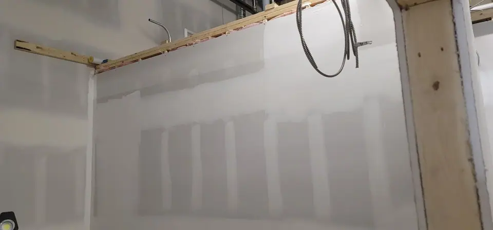 Wall framing, blocking and drywall, photo 3 of 9 (in progress)