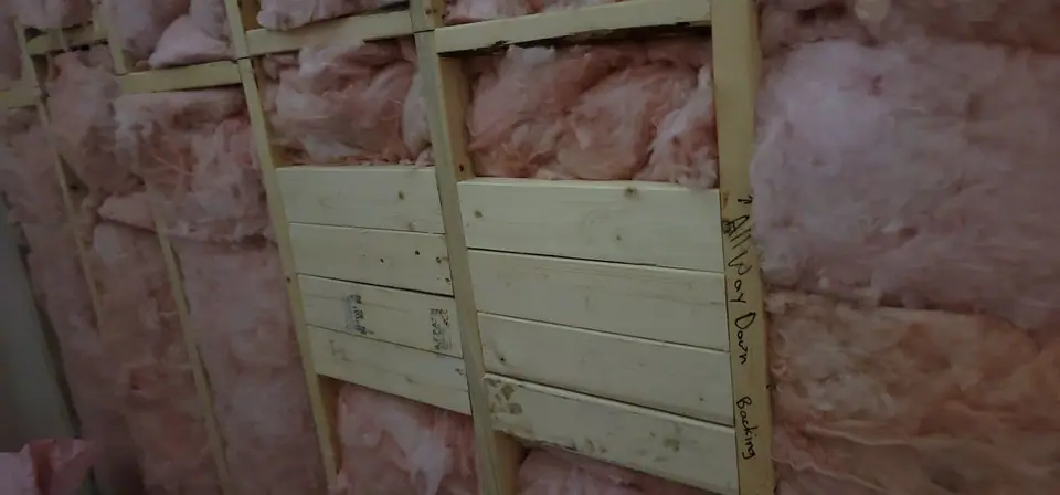 Wall framing, blocking and drywall, photo 6 of 9 (in progress)