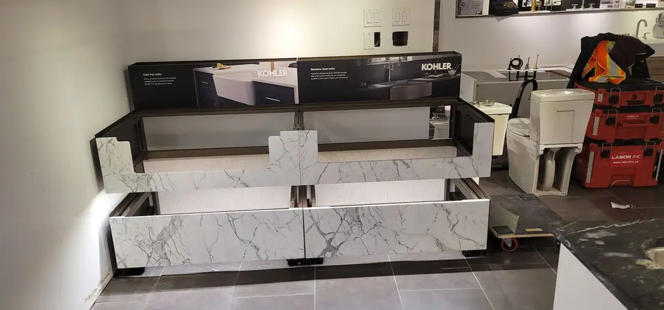 Plumbing showroom build-out, photo 9 of 25 (in progress)