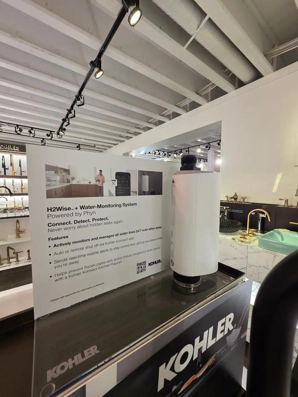 Smart water in a KOHLER fixture showroom
