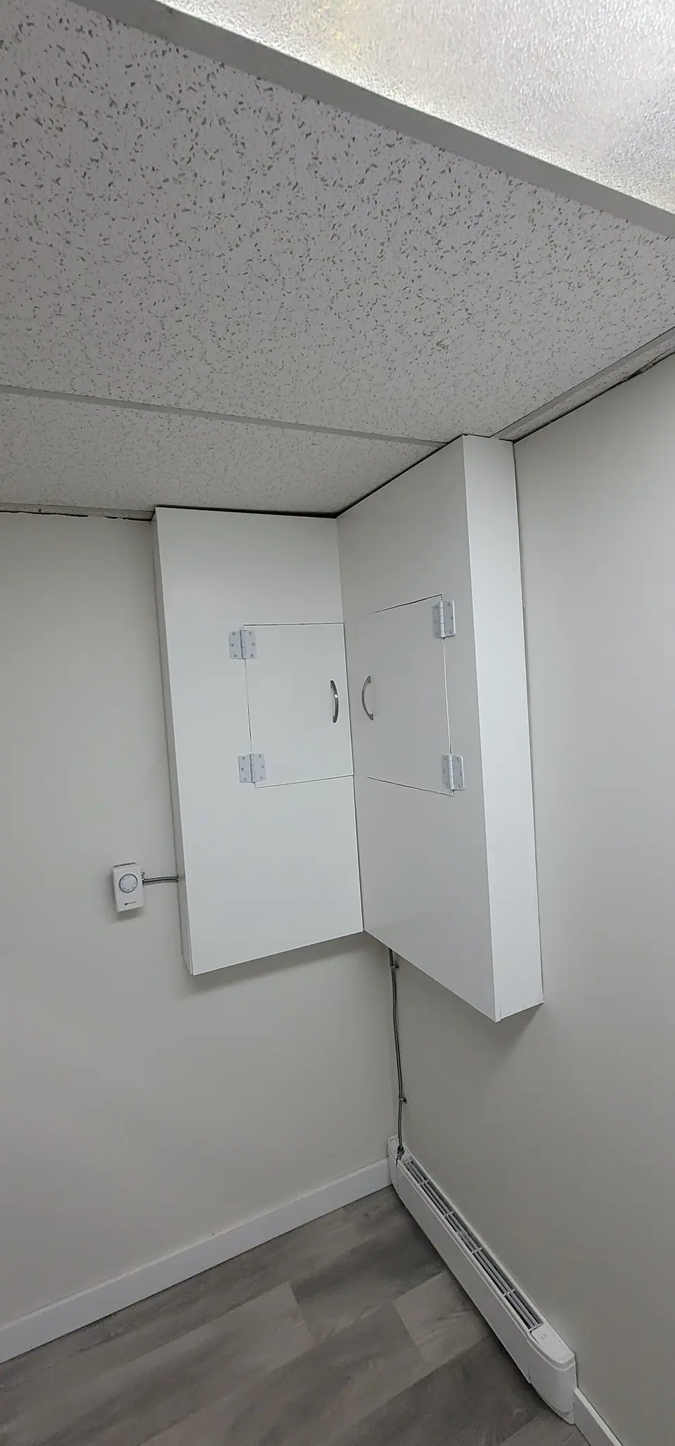 Built-in access panels: Zenith job-site photo