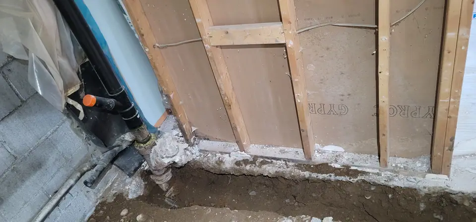 Basement suite: demolition, plumbing and drywall, photo 4 of 29 (in progress)