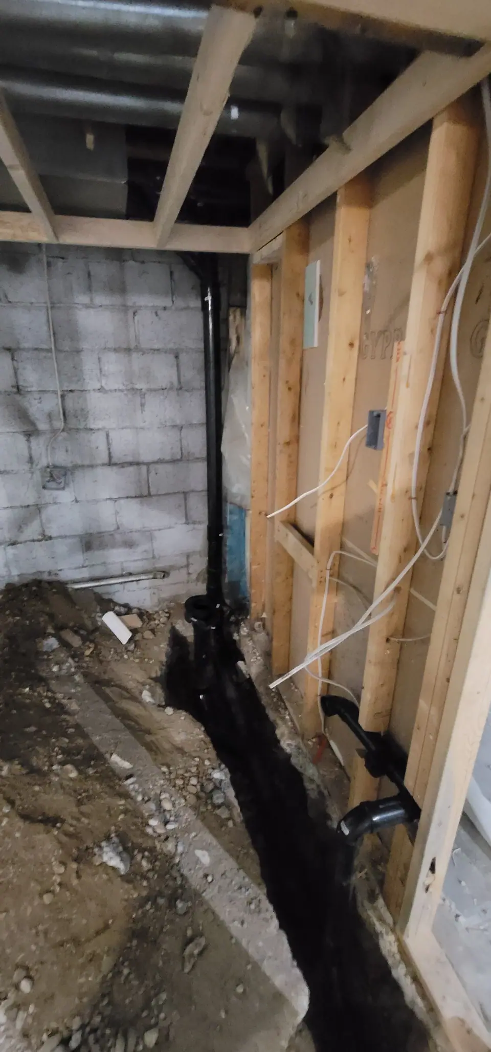 Basement suite: demolition, plumbing and drywall, photo 5 of 29 (in progress)