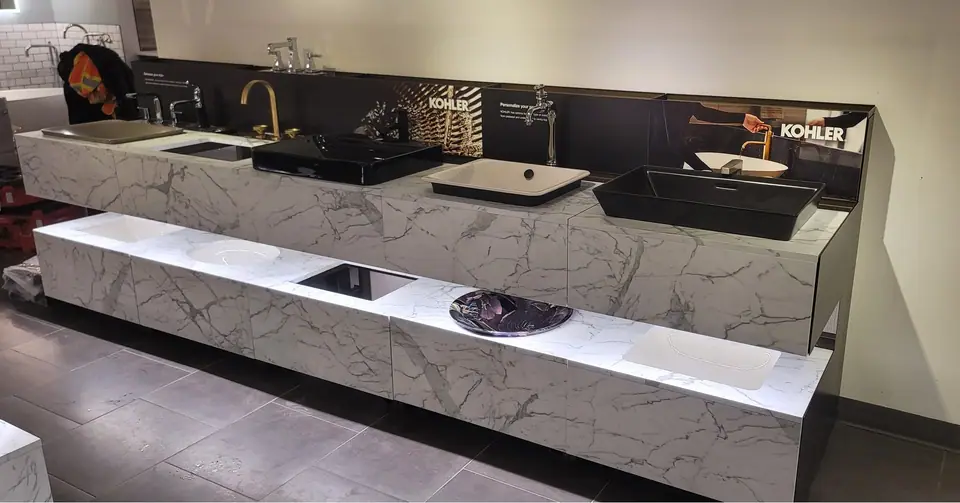 Plumbing showroom build-out, photo 3 of 25 (finished)