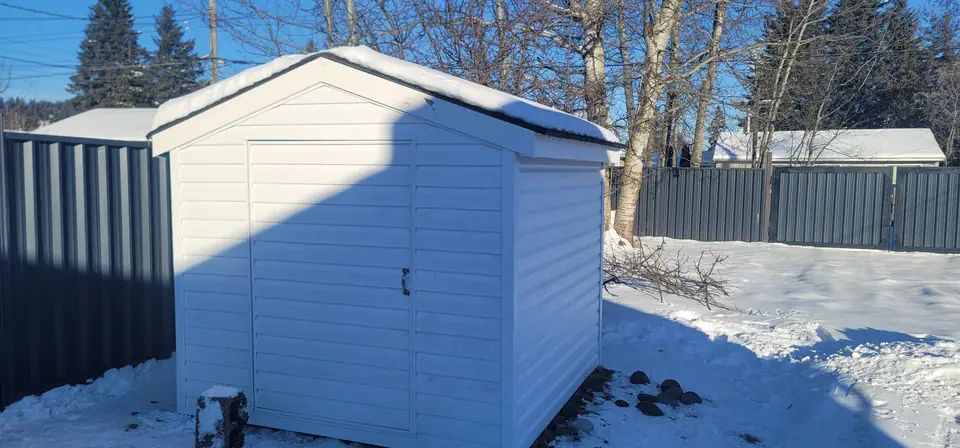 Outbuilding siding: Zenith job-site photo